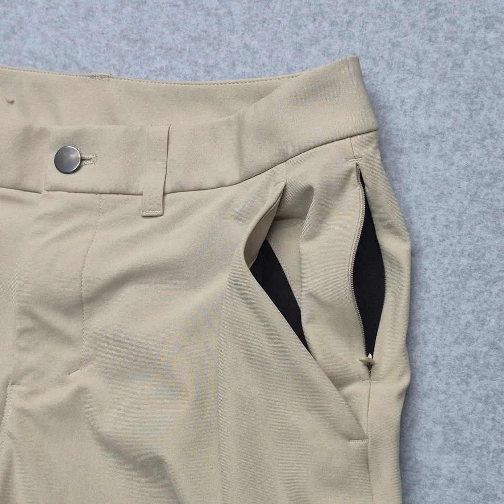 Lululemon ABC Slim Fit Trouser 28 Pants Mens Beige Khaki Warpstreme Minimalist